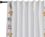 Roslynwood Luxury Velvet Curtains Back Tab 96 Inches Long, Colorful Flower Embro... - Image 5