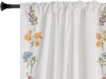 Roslynwood Luxury Velvet Curtains Back Tab 96 Inches Long, Colorful Flower Embro... - Image 6