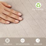 ZWJD Beige Pillow Covers 22x22 Set of 2 Chenille Throw Pillow Covers with Elegan... - Image 4