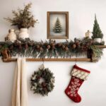 Gold Framed Vintage Christmas Tree Canvas Wall Art Farmhouse Rustic Pine Tree Wi... - Image 7