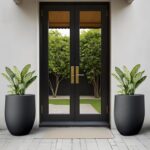 Kante Tall Concrete Planter, 21.7-Inch Height Black Large Indoor Outdoor Plant P... - Image 4