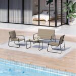 4-Piece Outdoor Patio Furniture Set, All-Weather & Easy Assembly Outdoor Convers... - Image 9