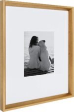 Kate and Laurel Calter Modern Wall Picture Frame Set, Gold 16x20 matted to 8x10,... - Image 4