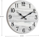 KECYET Wall Clock Battery Operated 18 Inch Large Gray Silent Non Ticking Country... - Image 3