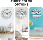 KECYET Wall Clock Battery Operated 18 Inch Large Gray Silent Non Ticking Country... - Image 4