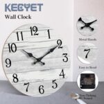 KECYET Wall Clock Battery Operated 18 Inch Large Gray Silent Non Ticking Country... - Image 8