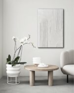 Creespi White Abstract Wall Art - Hand Painted Thick Textured Art Painting 24x36... - Image 4