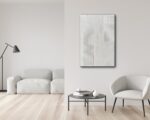 Creespi White Abstract Wall Art - Hand Painted Thick Textured Art Painting 24x36... - Image 5