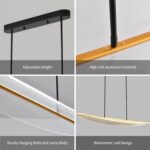 Modern LED Chandelier, Modern Luxury Chandelier,Rectangular Pendant Lighting Adj... - Image 5