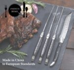 French Home Laguiole 4-Piece Steak Knife Set – Sophisticated Stainless Steel Din... - Image 7