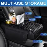 Car Armrest Storage Box with 2 Cup Holders & Phone Slot, Armrest Cover for Car w... - Image 3