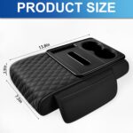 Car Armrest Storage Box with 2 Cup Holders & Phone Slot, Armrest Cover for Car w... - Image 7
