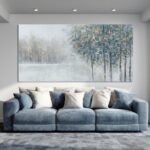 ZENPEE Blue Modern Wall Art, Nature Landscape Canvas Wall Art, Large Wall Decor ... - Image 6