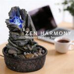 Three Bowls with Rotating Ball Flowing Tabletop Fountain Home Décor Indoor Decor... - Image 7