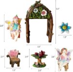 BangBangDa Miniature Fairy Garden Decoration Set - Mini Fairy Figurines Houses A... - Image 7