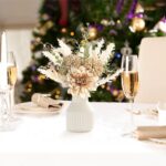 Mkono Small Artificial Flowers in Ceramic Vase 12.5" Centerpieces Coffee Table D... - Image 4