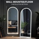 VooBang 71"x30" LED Large Mirror Full Length - Arched Floor Body Mirror with Dim... - Image 5
