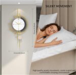 Large Modern Wall Clock for Living Room Decor 30 Inch Big Gold Decorative Wall C... - Image 6