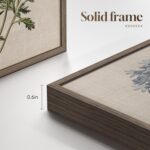 Framed Vintage Botanical Wall Art, 4 Piece Rustic Floral Painting Canvas Prints ... - Image 5