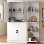 Loomie Kitchen Pantry Storage Cabinet, 64" Tall Freestanding Cupboard with Doors... - Image 4