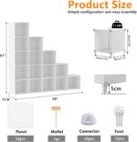 AWTATOS Cube Storage Organizer, 16 Cube Closet Organizer, Stackable Storage Cube... - Image 4