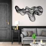 Irregular Line Metal Wall Decor, Abstract Line Metal Wall Art, Modern Luxury Wal... - Image 3