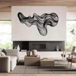 Irregular Line Metal Wall Decor, Abstract Line Metal Wall Art, Modern Luxury Wal... - Image 4