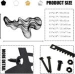 Irregular Line Metal Wall Decor, Abstract Line Metal Wall Art, Modern Luxury Wal... - Image 5