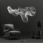 Irregular Line Metal Wall Decor, Abstract Line Metal Wall Art, Modern Luxury Wal... - Image 7