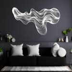 Irregular Line Metal Wall Decor, Abstract Line Metal Wall Art, Modern Luxury Wal... - Image 8