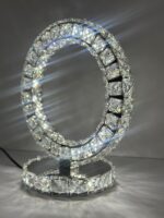 Glass Ring Design Crystal LED Table Lamp, Warm White Light - Image 4