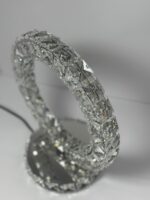 Glass Ring Design Crystal LED Table Lamp, Warm White Light - Image 8