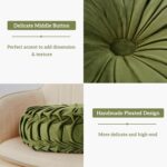 HIG Set of 2 Decorative Round Pleated Throw Pillows, Classy Accent Pumpkin Throw... - Image 4