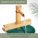 7” Bamboo Fountain Kit – Adjustable Half Round Spout with Quiet Pump for Indoor/... - Image 3
