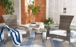 SAFAVIEH Outdoor - Edna 3-Piece Lounge Set - Grey Brown & White - Steel Frame & ... - Image 3