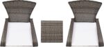 SAFAVIEH Outdoor - Edna 3-Piece Lounge Set - Grey Brown & White - Steel Frame & ... - Image 6