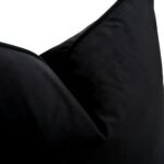THE-TINOART Luxury 20x20 Inch Solid Black Velvet Throw Pillow Cover with Frame D... - Image 3