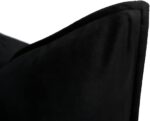 THE-TINOART Luxury 20x20 Inch Solid Black Velvet Throw Pillow Cover with Frame D... - Image 4