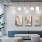 DIACEES 3 Pcs White Peony Wall Art Beige Floral Wall Decor Neutral Modern Aesthe... - Image 4