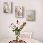 DIACEES 3 Pcs White Peony Wall Art Beige Floral Wall Decor Neutral Modern Aesthe... - Image 5