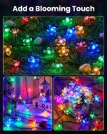 Brightown 60 LED Flower Solar String Lights Outdoor Waterproof Fairy Lights for ... - Image 7