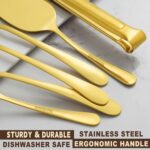BEWOS Gold Serving Utensils, 20-Piece Serving Utensils set, Gold Serving Spoons,... - Image 4