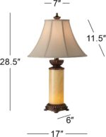 Barnes and Ivy Traditional Table Lamp with Night Light 28.5" Tall Dark Bronze Cr... - Image 4