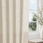 Natural Linen Curtains 84 Inch Length 2 Panels for Living Room Bedroom, Light Fi... - Image 6