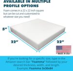 Foamma 5" x 22" x 22" High Density Upholstery Foam Padding for Cushions and Seat... - Image 3