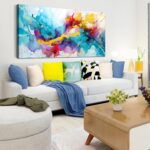 LAOTOART Abstract Canvas Wall-Art for Living Room - Colorful Wall Art Bedroom Of... - Image 3