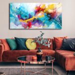 LAOTOART Abstract Canvas Wall-Art for Living Room - Colorful Wall Art Bedroom Of... - Image 4