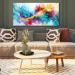LAOTOART Abstract Canvas Wall-Art for Living Room - Colorful Wall Art Bedroom Of... - Image 7