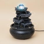 Tabletop Fountain Indoor Waterfall Meditation Fountain,Desktop Water Feature wit... - Image 4