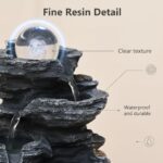Tabletop Fountain Indoor Waterfall Meditation Fountain,Desktop Water Feature wit... - Image 6